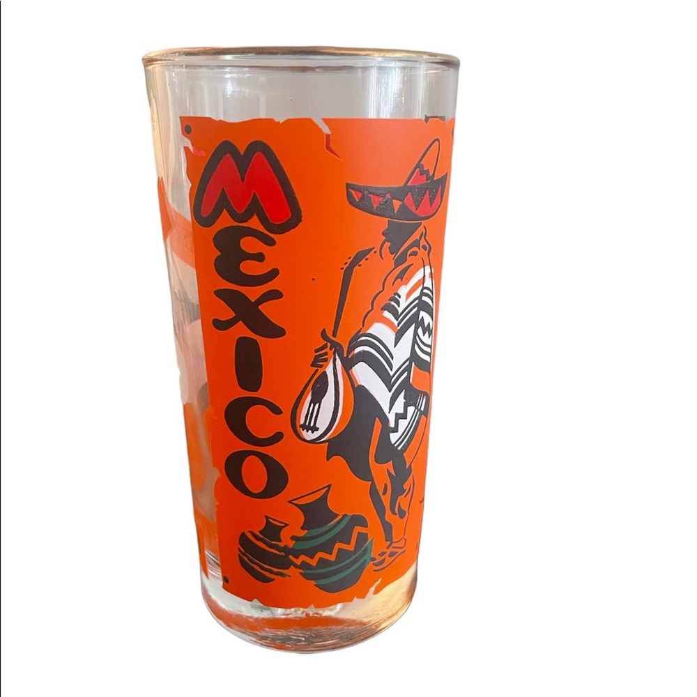 Coca Cola Vintage Around the World Mexico Glass-Rare-Collectable